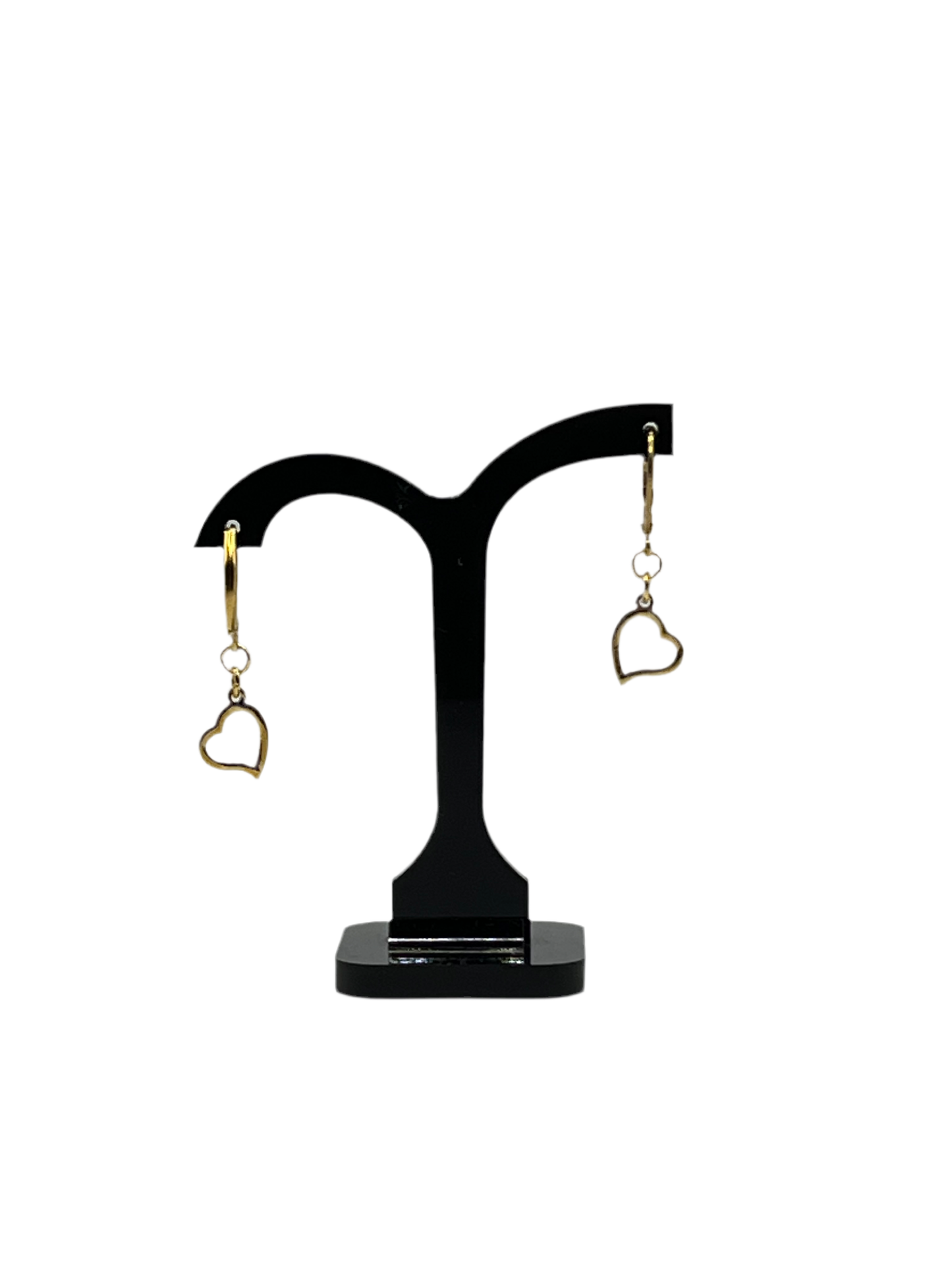 Boucles d'oreilles styles dormeuses motifs coeur