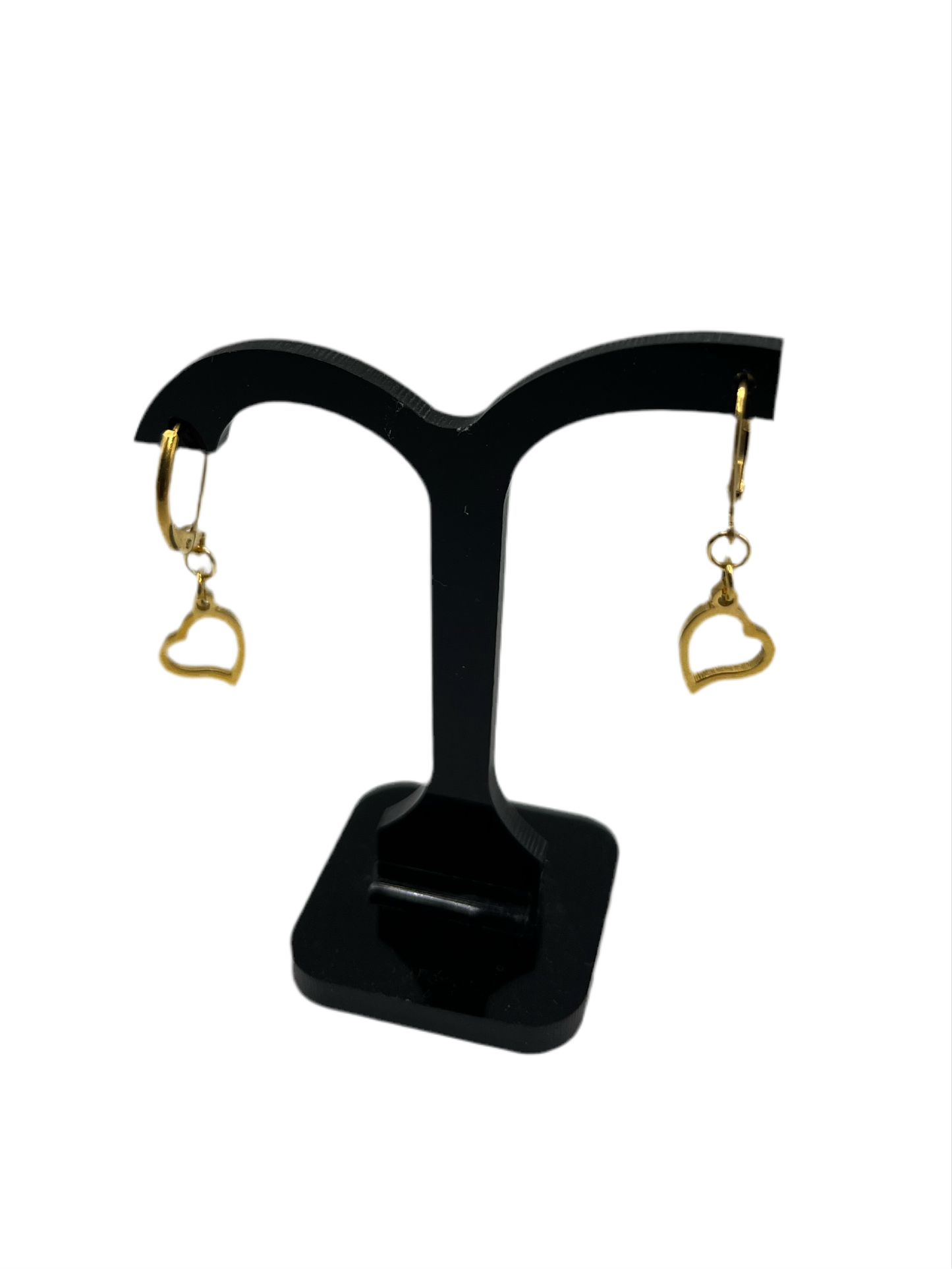 Boucles d'oreilles styles dormeuses motifs coeur