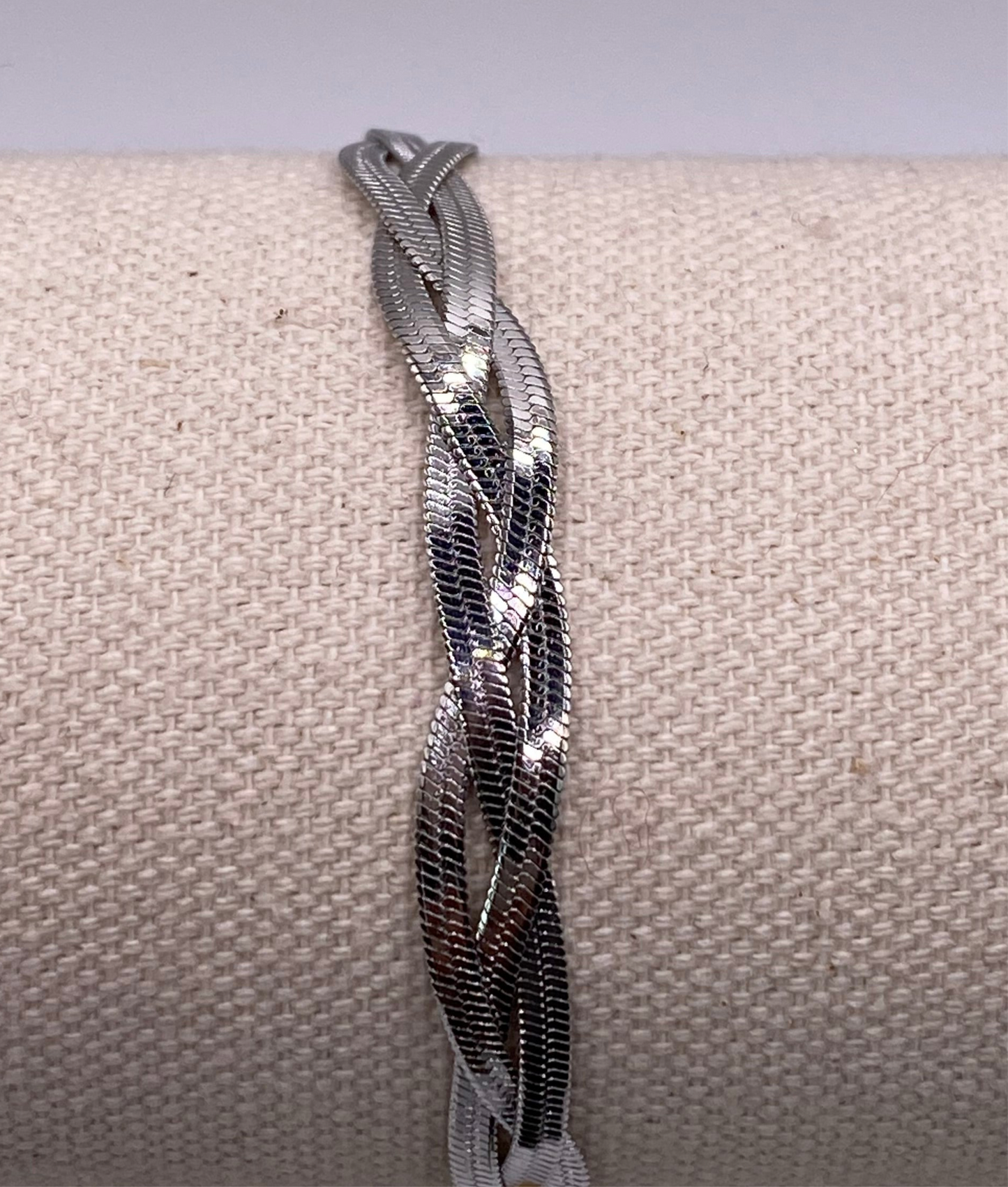 BRACELET ACIER MIROIR TRESSE