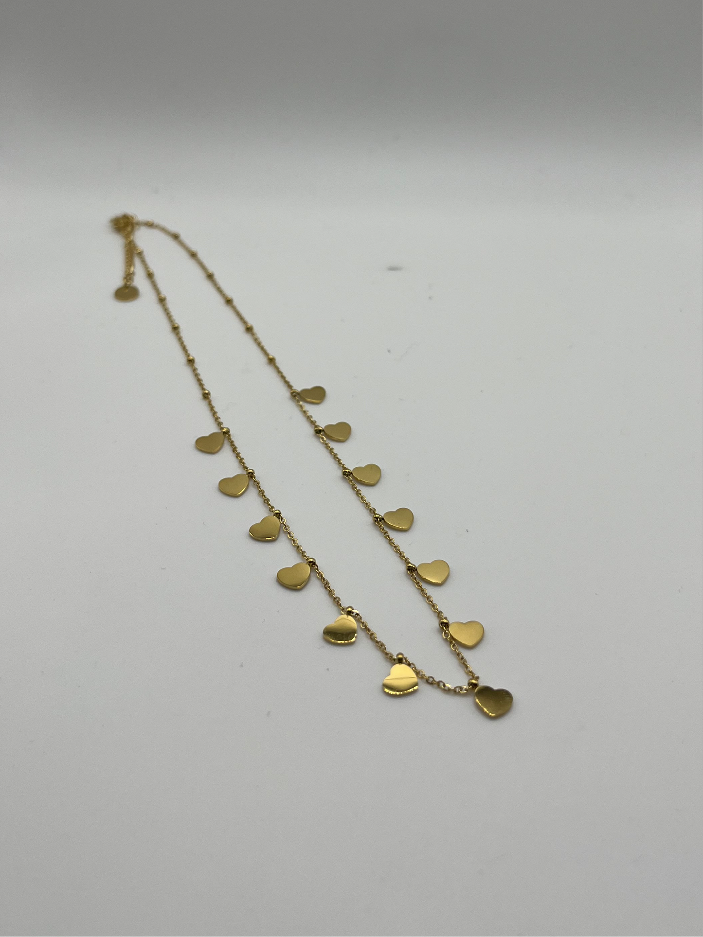 Collier acier jaune multi pampilles avec oxydes