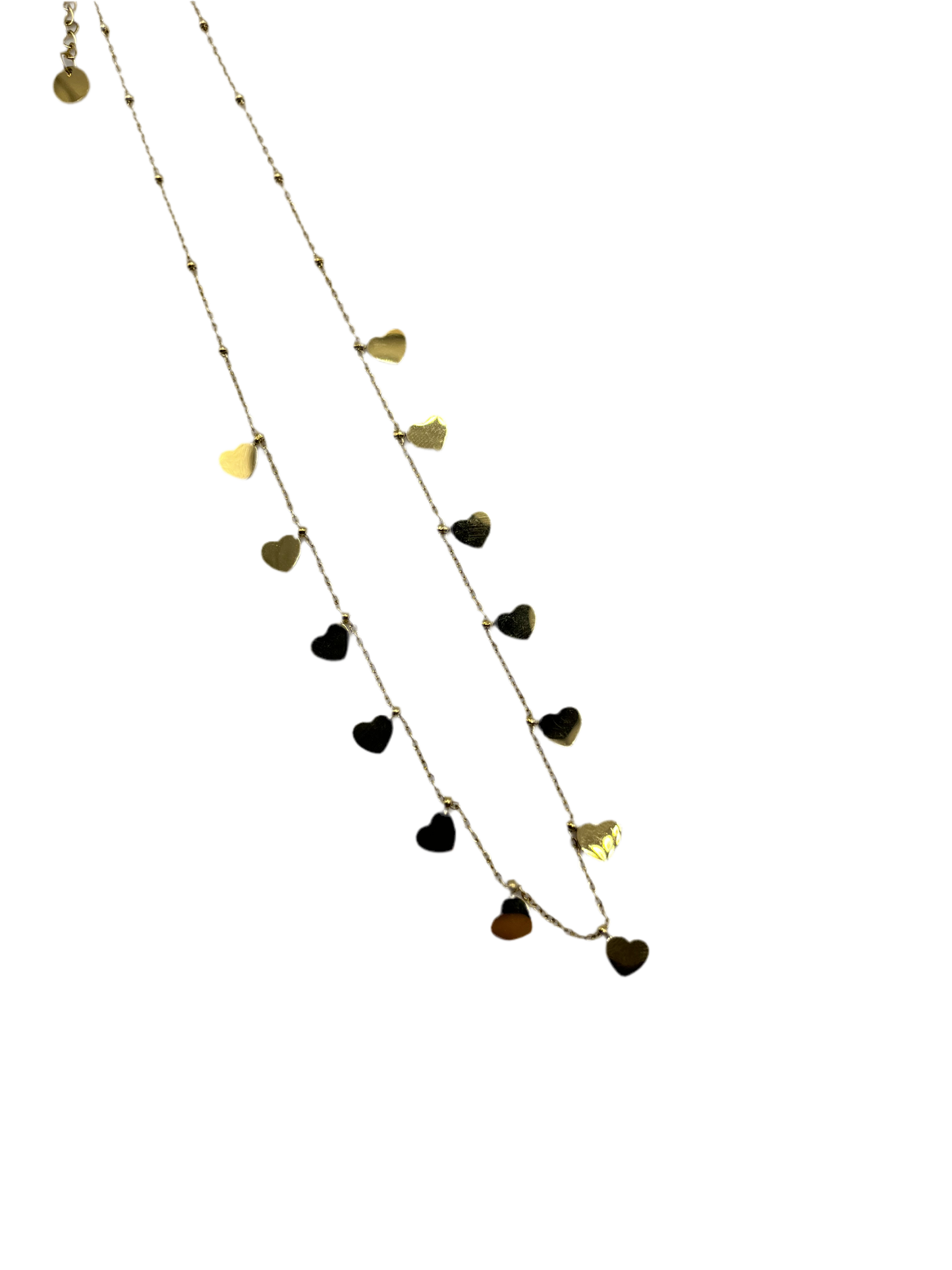 Collier acier jaune multi pampilles avec oxydes