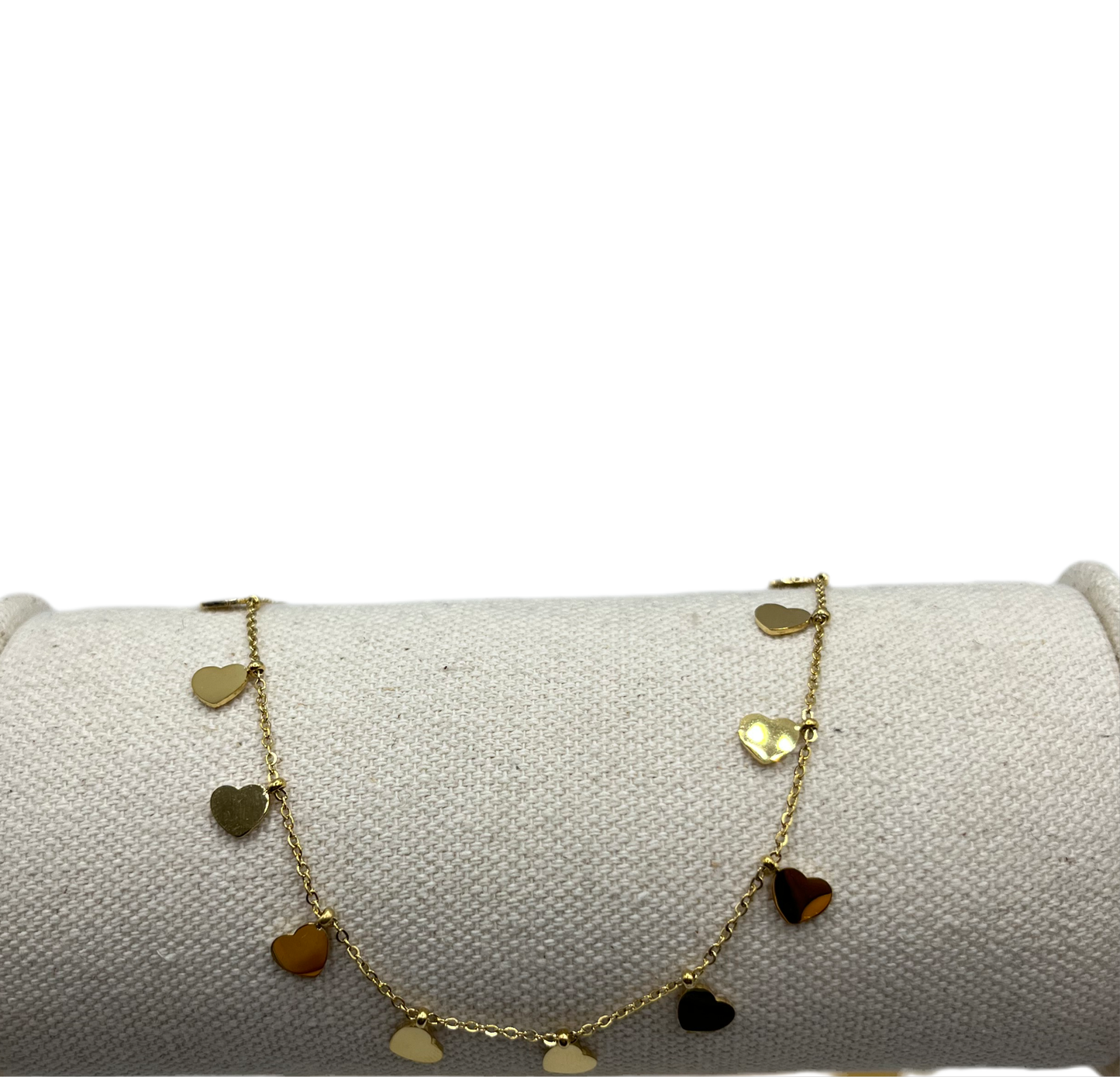 Collier acier jaune multi pampilles avec oxydes