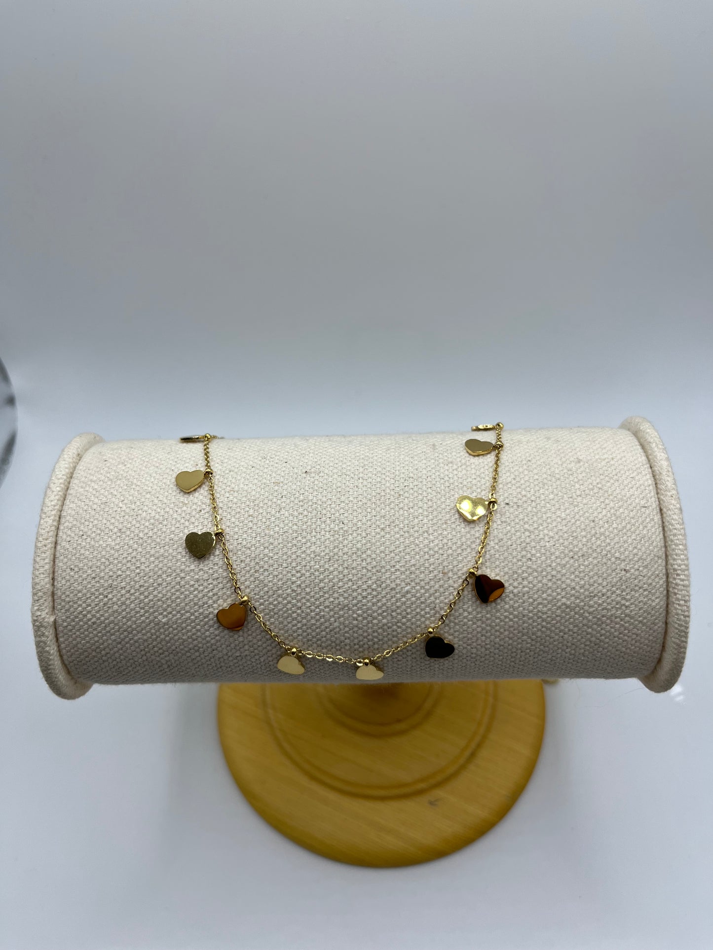 Collier acier jaune multi pampilles avec oxydes