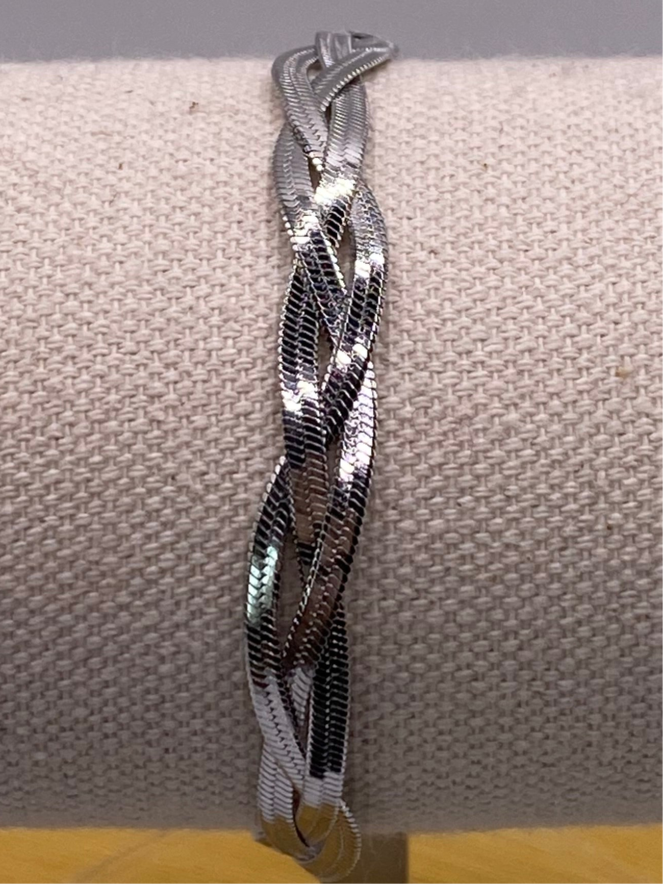 BRACELET ACIER MIROIR TRESSE