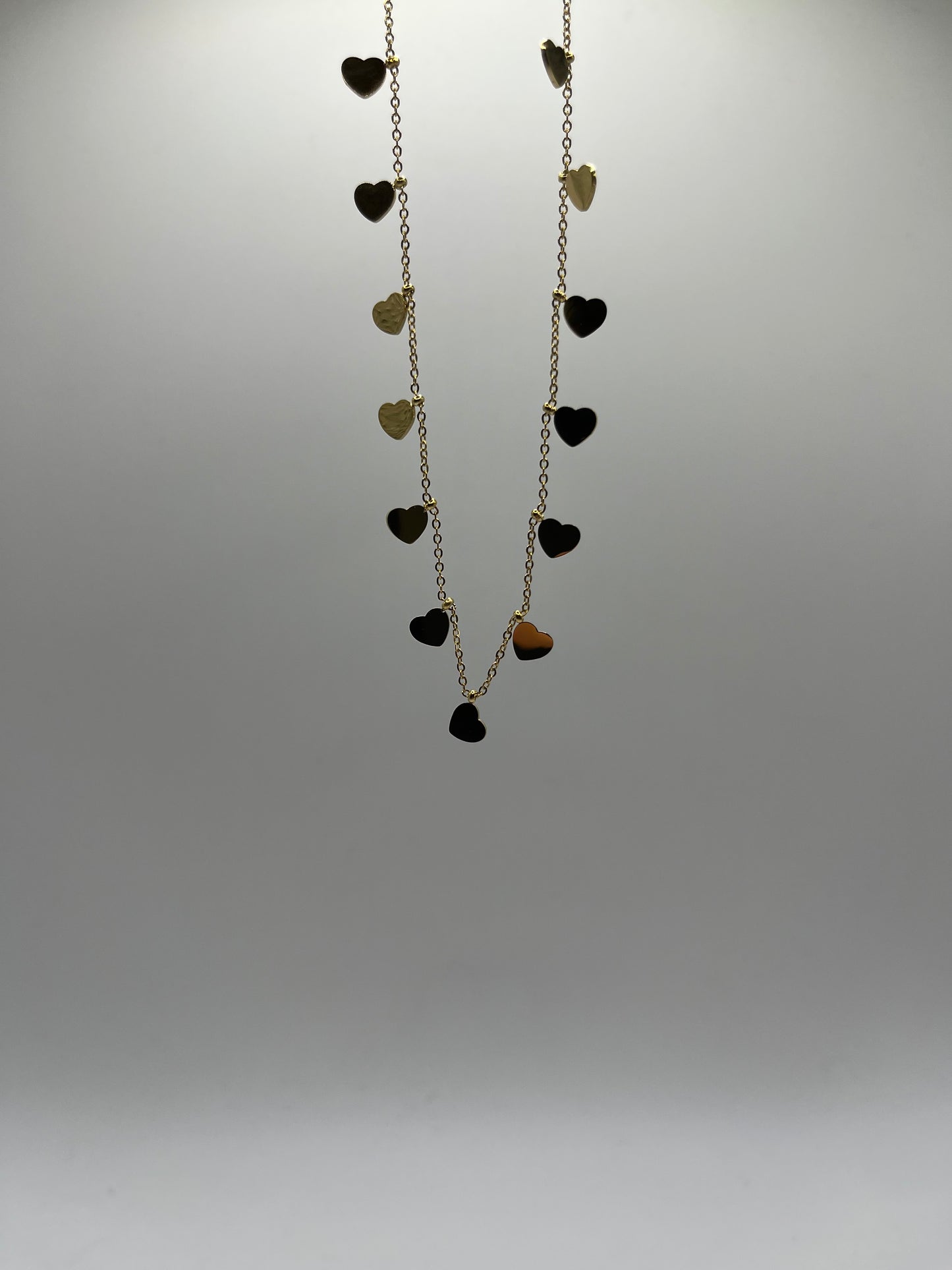 Collier acier jaune multi pampilles avec oxydes