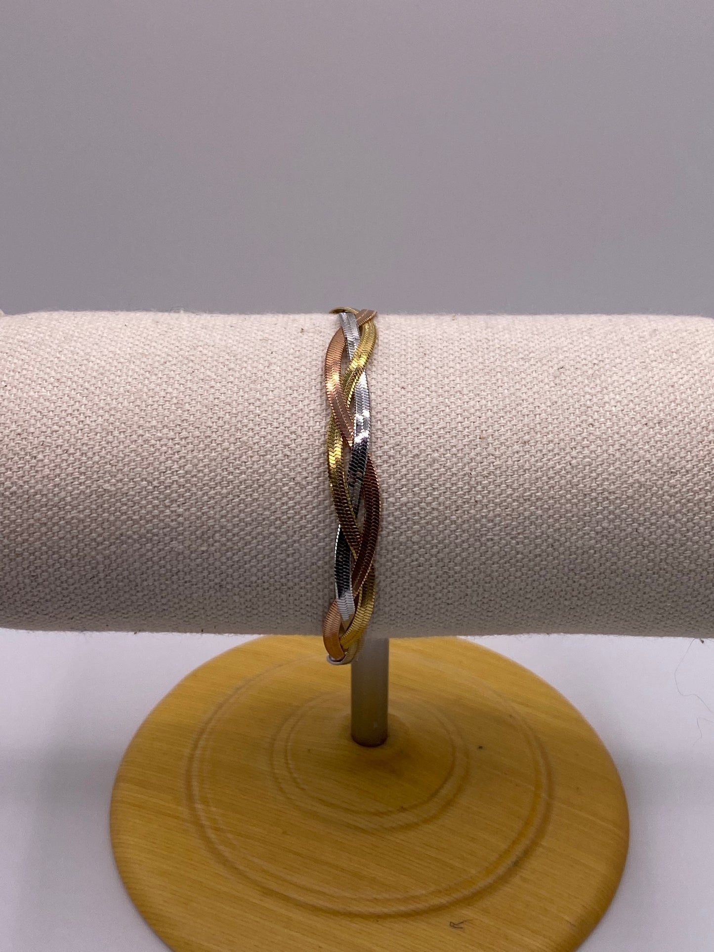 BRACELET TRICOLORE MIRROIR TRESSE