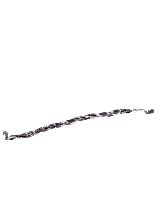 BRACELET ACIER MIROIR TRESSE