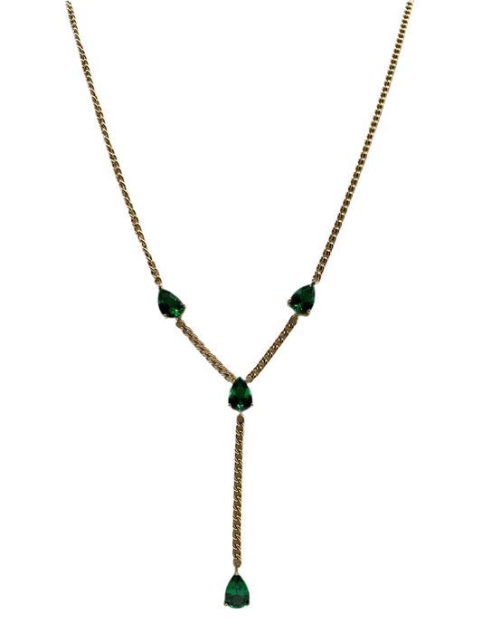 Collier cravate pierres strass